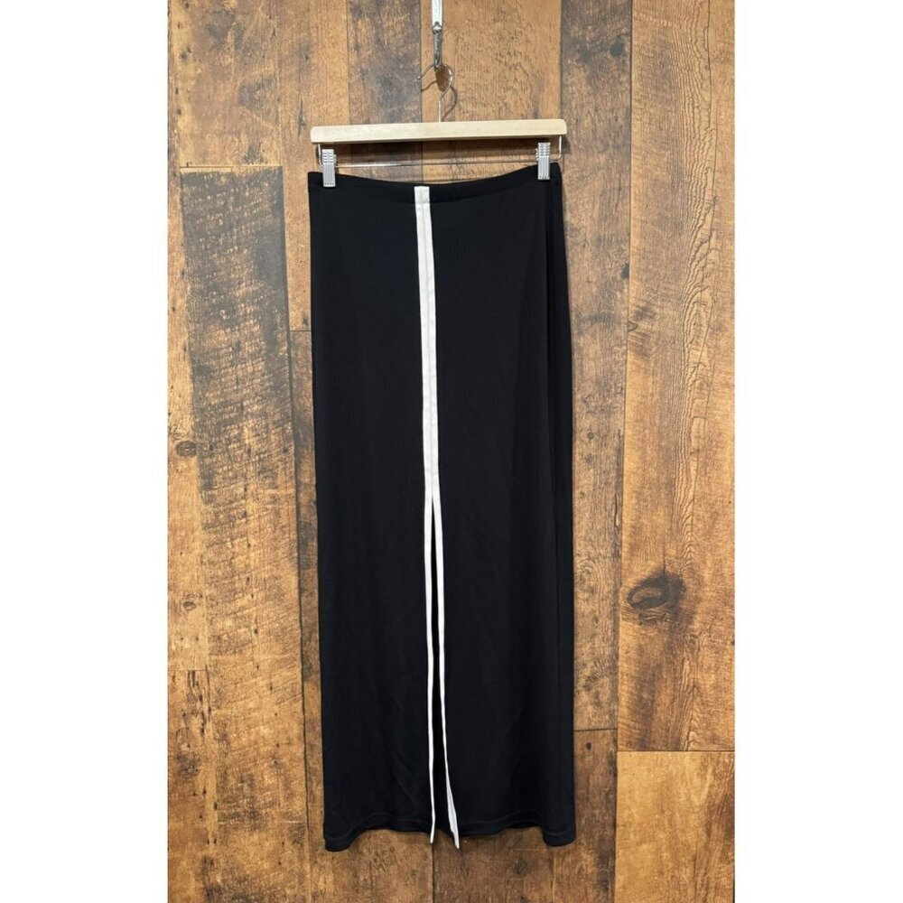 Joseph Ribkoff Long Black White Slit Skirt Size 6
